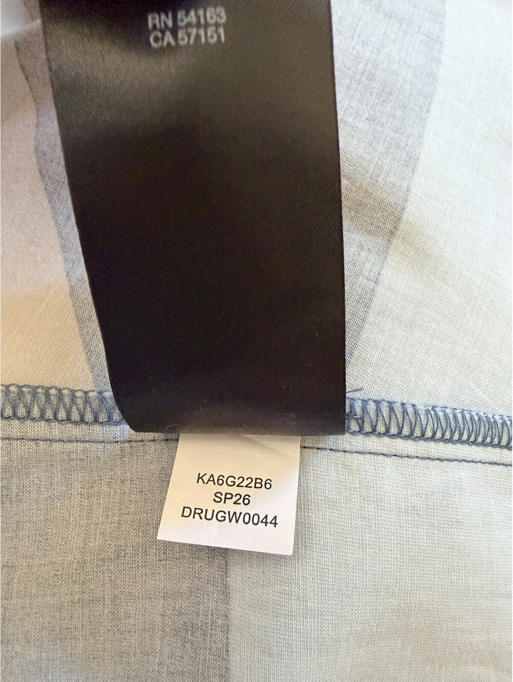 New Donna Karan Abstract Pleated Sleeveless Belted Cotton Dress Sz 14 $189 - Picture 11 of 11